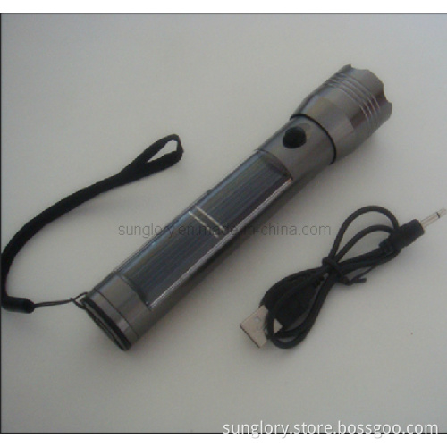 Solar LED Torch with USB Charging Port